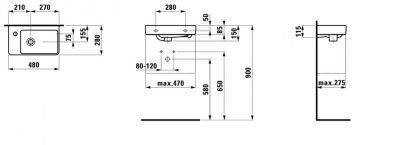Lavabo Laufen PRO S 48×28 L