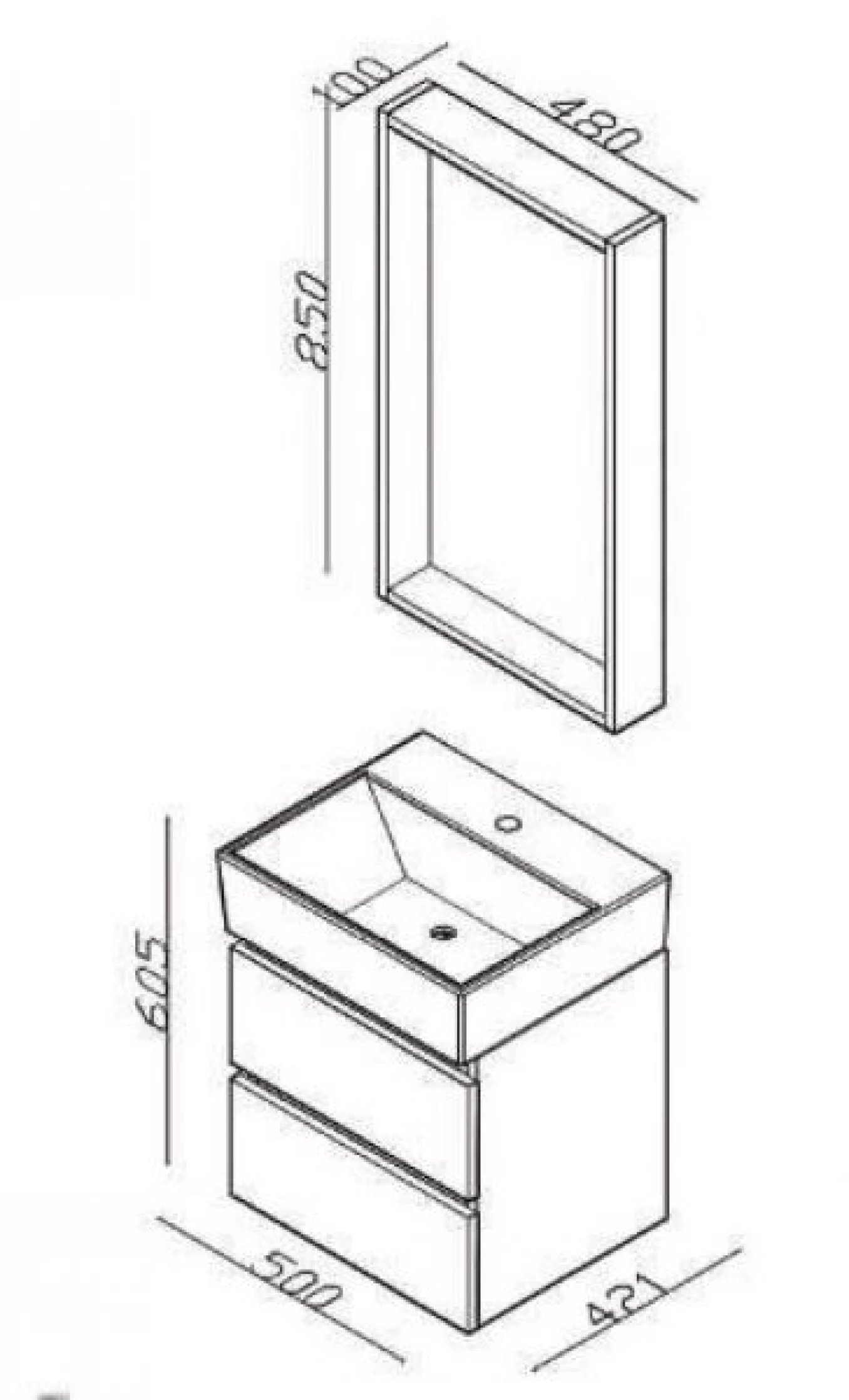 Ogledalo LINEART PLAZA 500 navarro - Slika 3