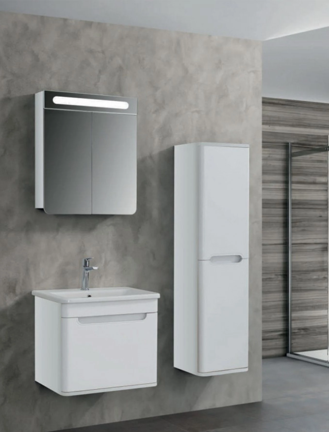 Ogledalo LINEART WING 600 white - Slika 3