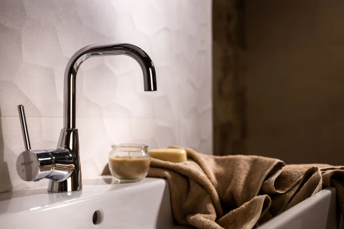 Baterija za lavabo MINOTTI TUBO labud lula - Slika 4