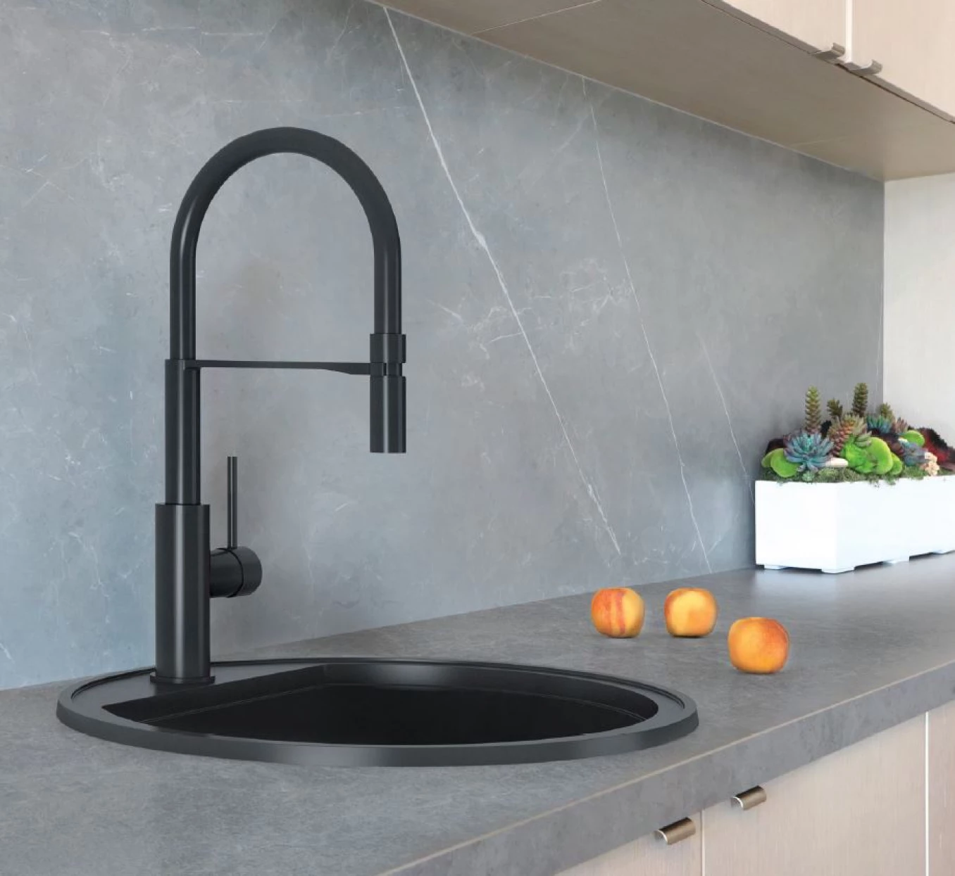 Granitna sudopera MILO ESSENCE O51 Lava stone sa sifonom - Slika 3