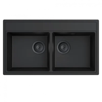 Granitna sudopera MILO METRO 76×44 Lava stone sa sifonom dupla
