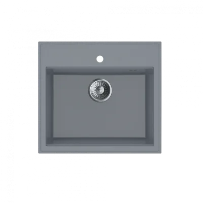 Granitna sudopera MILO RETTO 56×51 Diamond grey sa sifonom