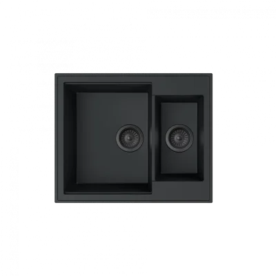 Granitna sudopera MILO RETTO 61×50 Lava stone sa sifonom dupla