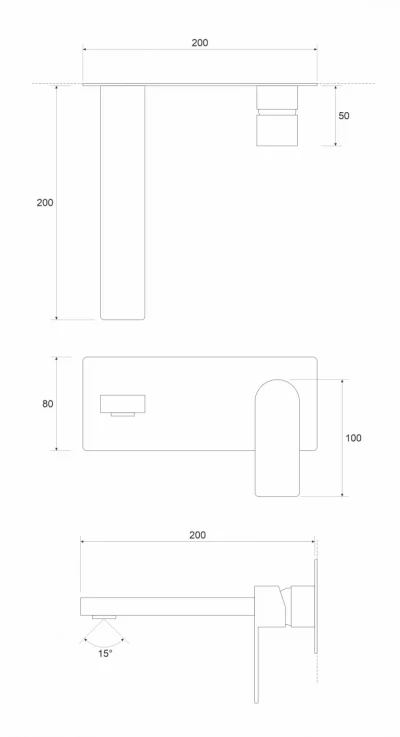 Ugradna baterija za lavabo COPEN NOOK hrom
