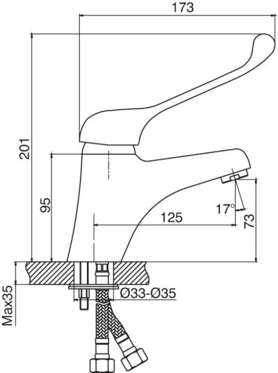 Baterija za lavabo MINOTTI STANDARD lekarska
