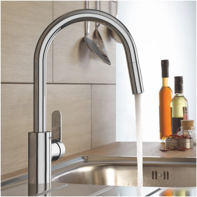 Baterija za sudoperu GROHE GET C samoizvlačećim tušem 2F - Slika 3