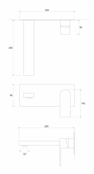 Ugradna baterija za lavabo COPEN NOOK gunmetal