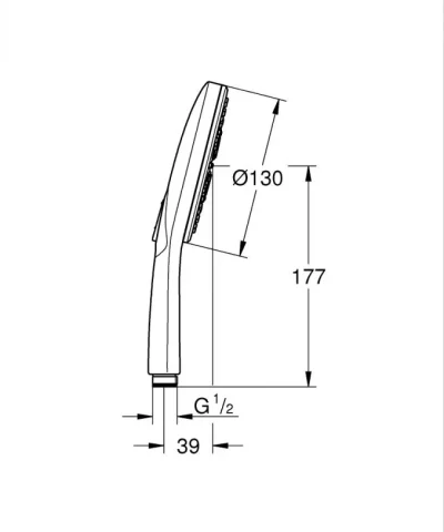 Tuš ručica GROHE RAINSHOWER SMARTACTIVE 130 3F warm sunset
