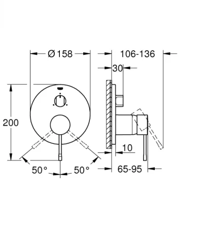 Maska ugradne baterije GROHE ESSENCE 3F
