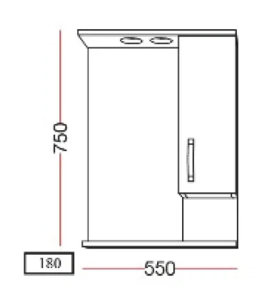 Ogledalo UNILINE MODA 550 sa LED osvetljenjem