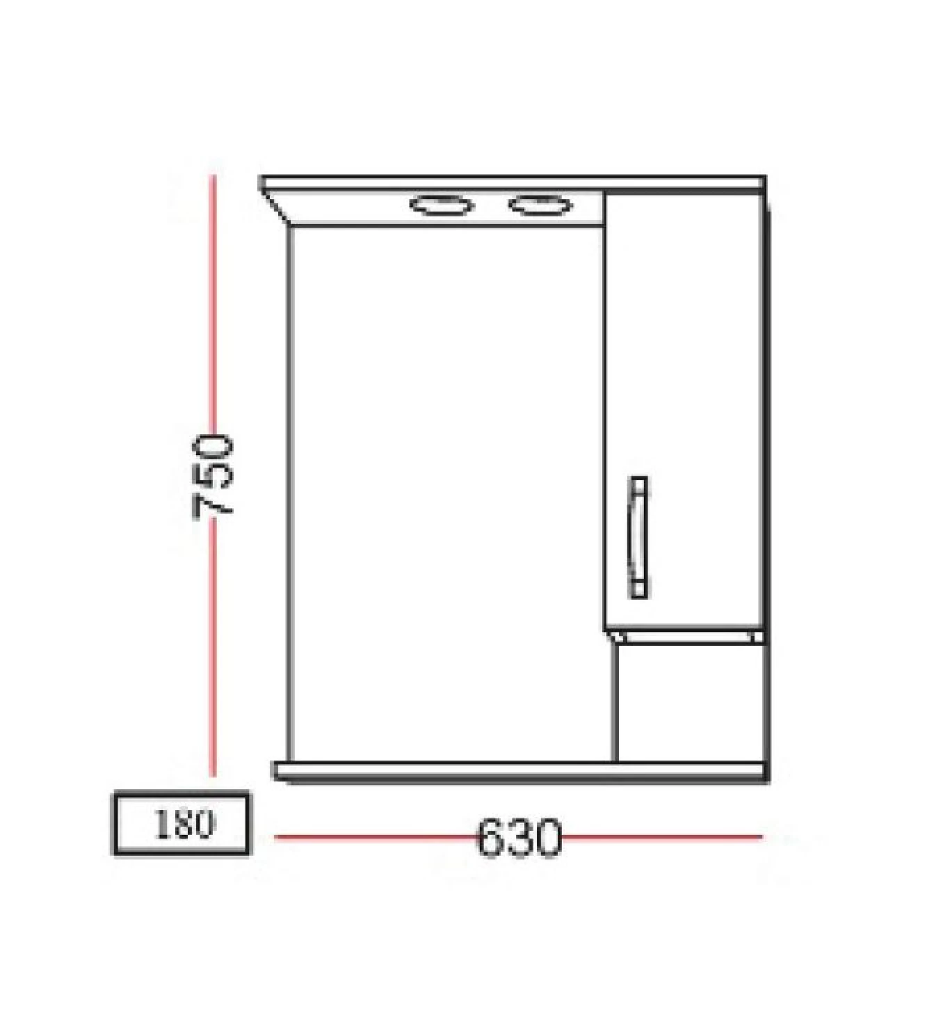 Ogledalo UNILINE MODA 650 sa LED osvetljenjem - Slika 2