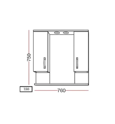 Ogledalo UNILINE MODA 800 sa LED osvetljenjem