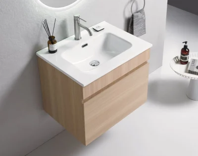 Toaletni ormarić UNILINE LUMA 600BRW sa lavaboom, soft close fioka