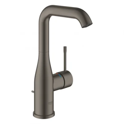 Baterija za lavabo GROHE ESSENCE L “click“ brushed hard graphite