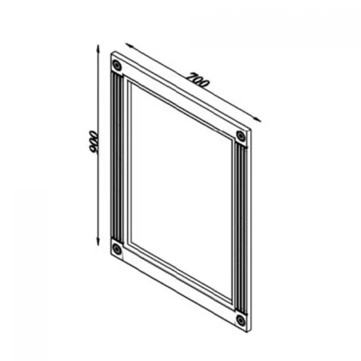 Ogledalo LINEART OREO 600 white