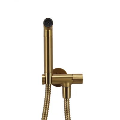 Ventil COPEN 1/2×1/2 sa držačem tuša i setom za ispiranje brush gold