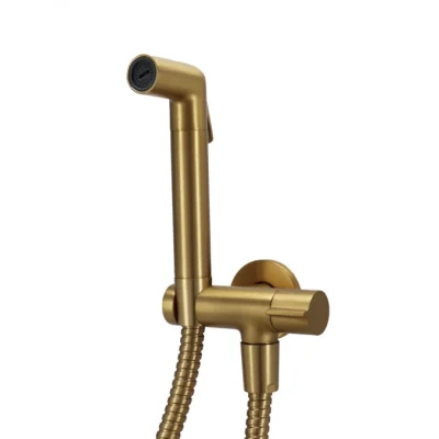 Ventil COPEN 1/2×1/2 sa držačem tuša i setom za ispiranje brush gold