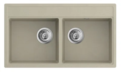 Granitna sudopera MILO METRO 76×44 Cappuccino sa sifonom dupla