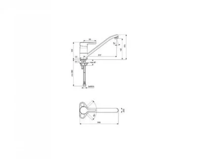 Baterija za sudoperu IDEAL STANDARD IDEALSTYLE 2 cevi
