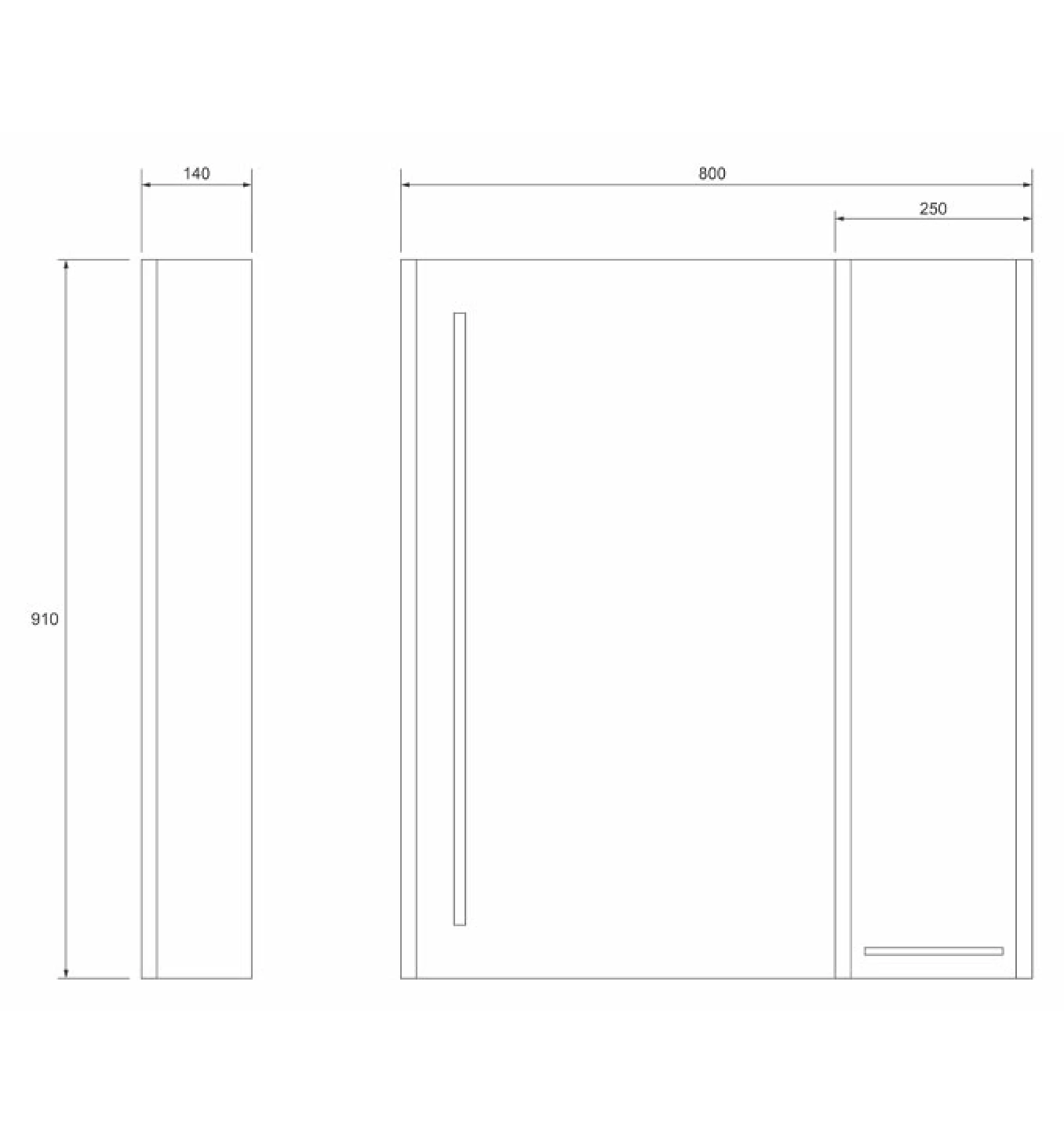 Ogledalo Quadro 80 oyster - Slika 2