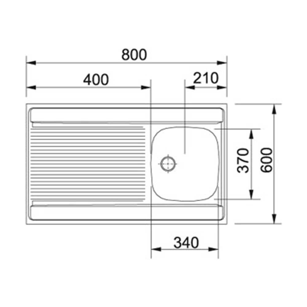 Inox sudopera FRANKE DSN 711 ECO 80x60 - Slika 2