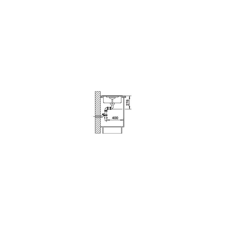 Inox sudopera BLANCO PLUS 45 S 86x50 - Slika 6