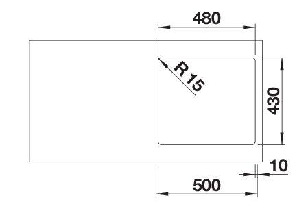 Inox sudopera BLANCO SOLIS 450 IF 49x44 - Slika 3
