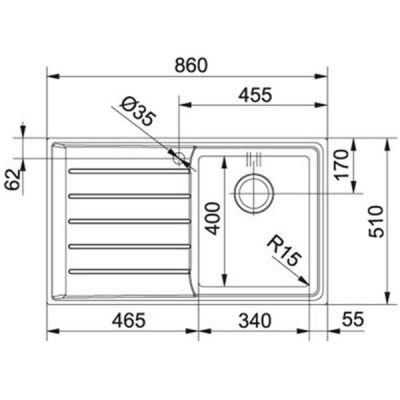 Inox sudopera FRANKE NEPTUE PLUS/NPX 611 86×51