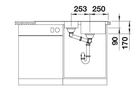 Inox sudopera BLANCO TIPO II 6 S 170/90 100x50 - Slika 4
