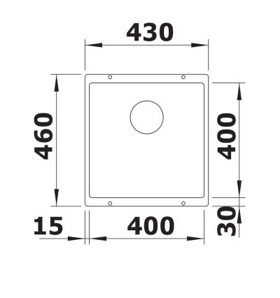 Granitna sudopera BLANCO ROTAN 400 U 43×46 bela