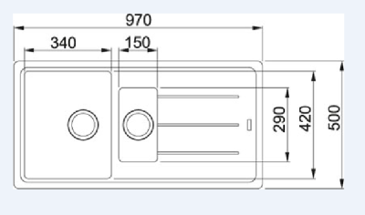 Granitna sudopera FRANKE BASIS BFG 651 A 97×50 razne boje