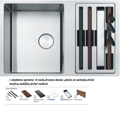 Inox sudopera FRANKE A BOX CENTER BWX 220 41 27 82×51