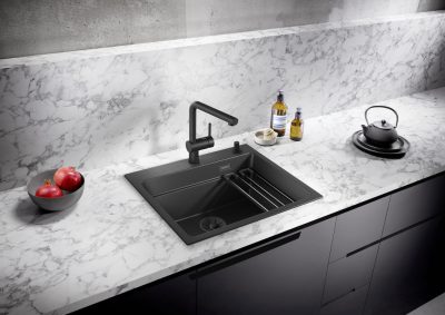 Granitna sudopera BLANCO ETAGON 6 BLACK EDITION 60×51 crna